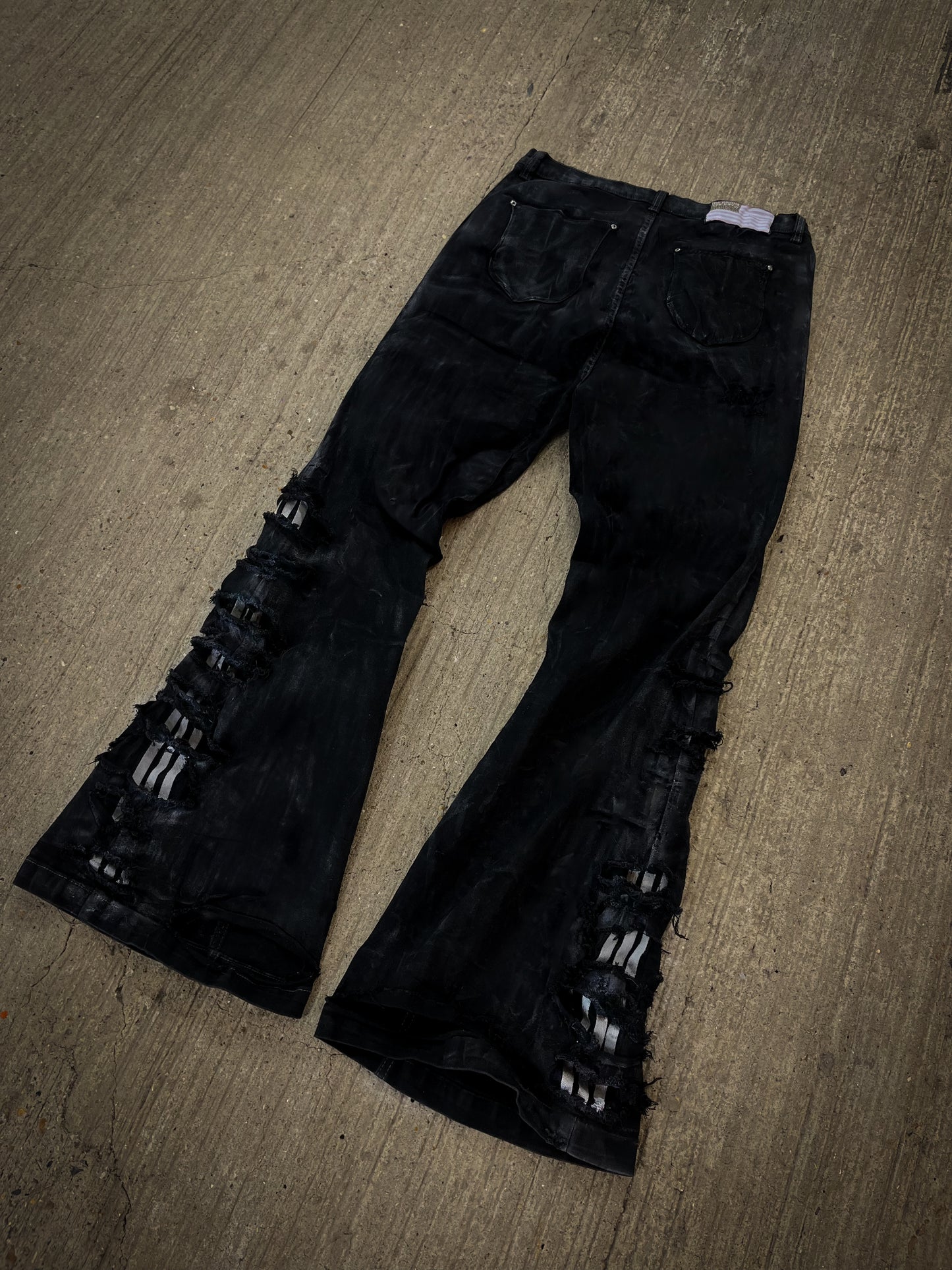 UNDERSTRIPED DESTROYED BOLAN DENIM