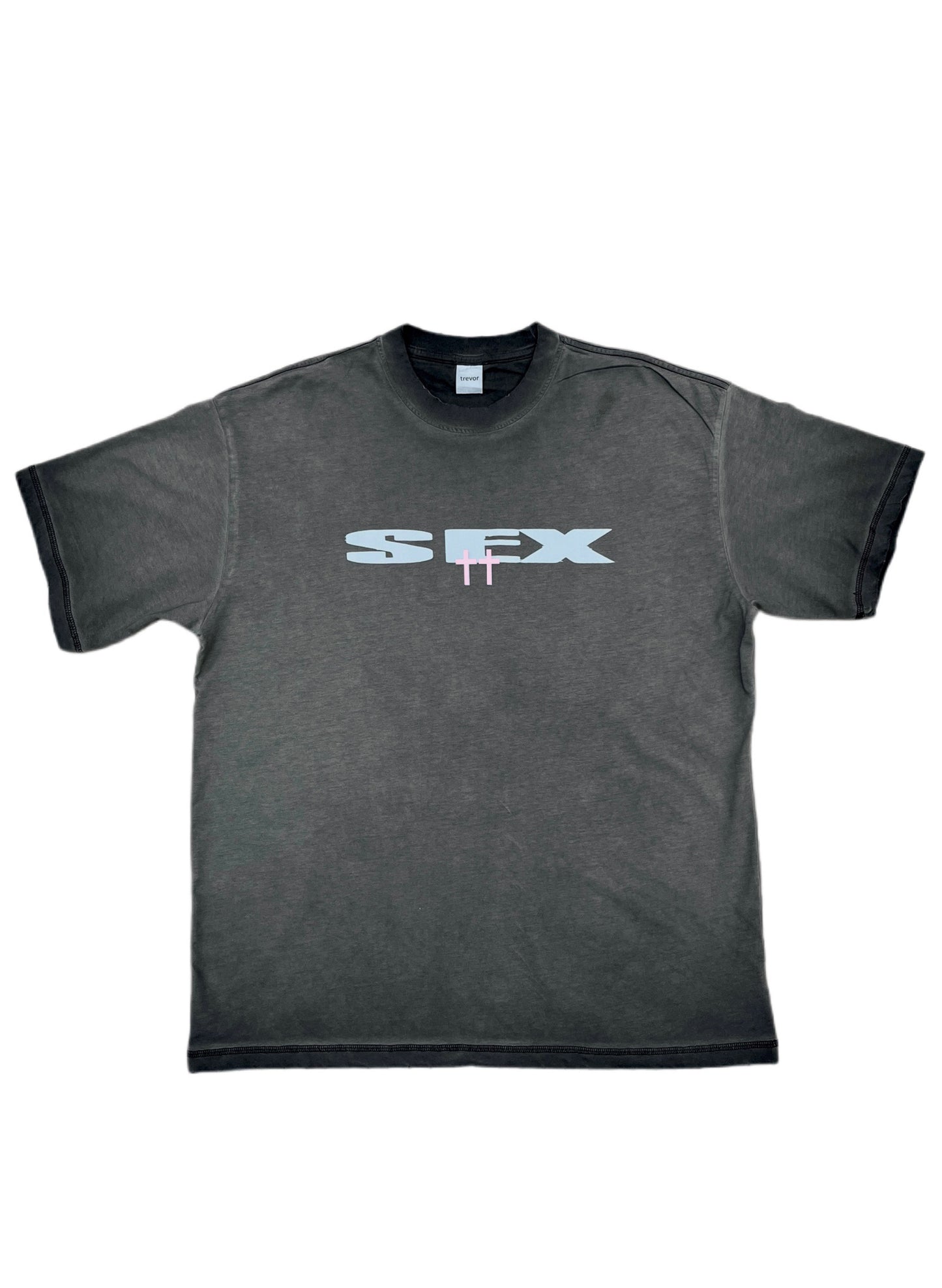 S*X IS PINK DESTROYED WASH TEE